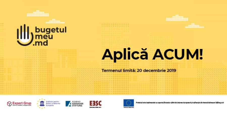 Competition to select 20 first-tier local public authorities from the North, Centre, South and Gagauzia regions of Moldova to increase participation in the budget process