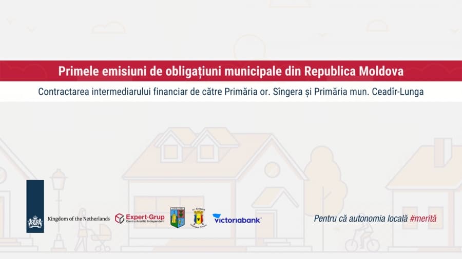 The first municipal bond issues in Moldova: the municipalities of Sîngera and Ceadîr-Lunga contract a financial intermediary