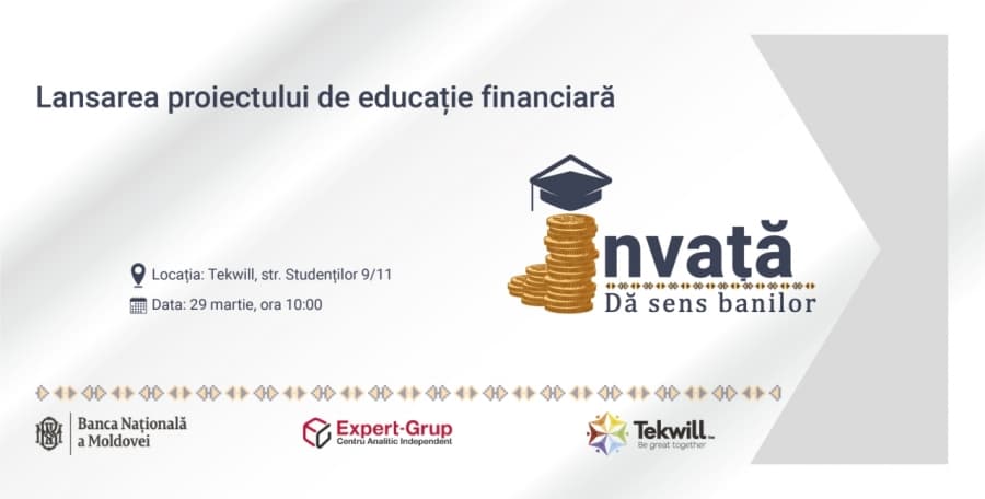 Evenimentul de lansare a proiectului de educație financiară „Învață! Dă sens banilor!”