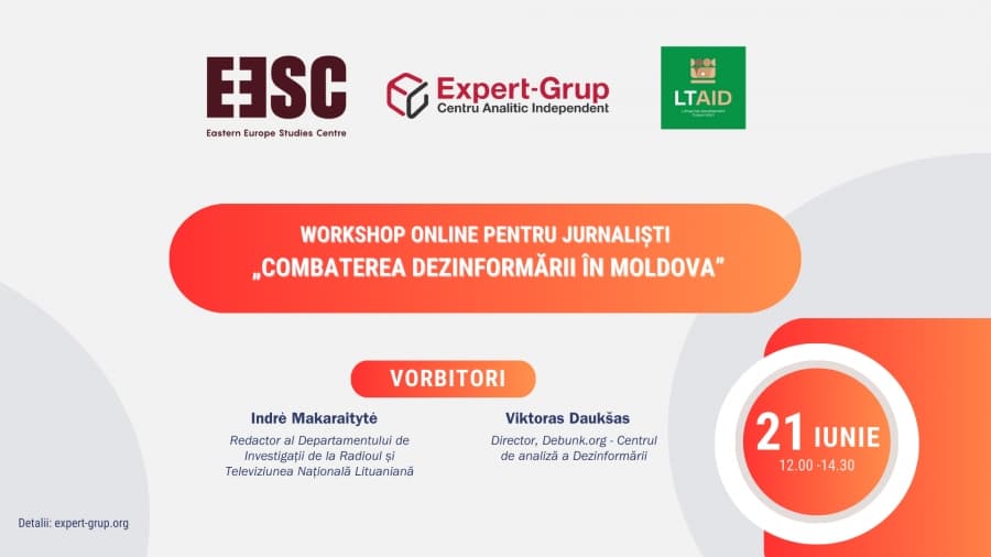 Workshop online nr.4 pentru jurnaliști „Combaterea dezinformării în Moldova”