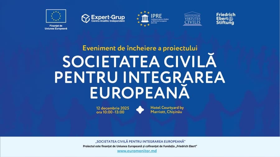 Eveniment de încheiere al proiectului „Societatea Civilă pentru Integrarea Europeană”