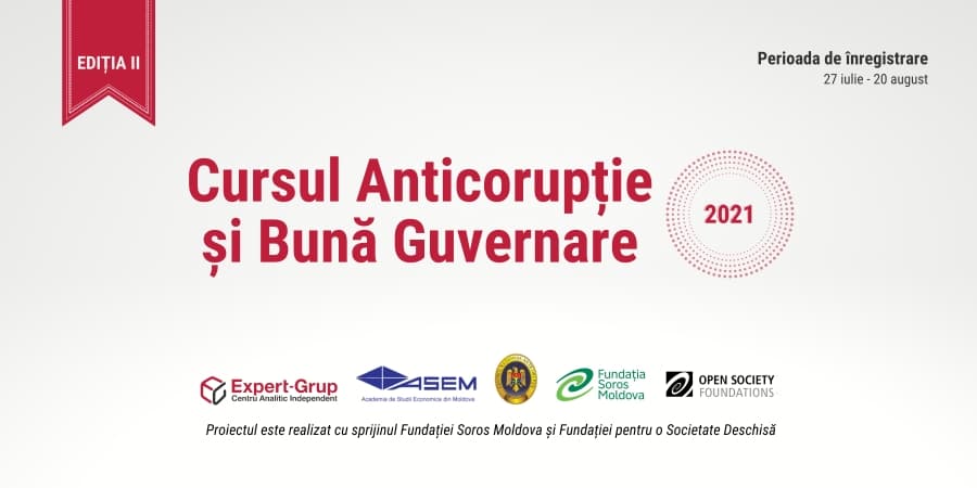 Ești masterand sau tânăr angajat și vrei să pui umărul la lupta împotriva corupției? Participă la „Cursul Academic Anticorupție și Buna Guvernare”