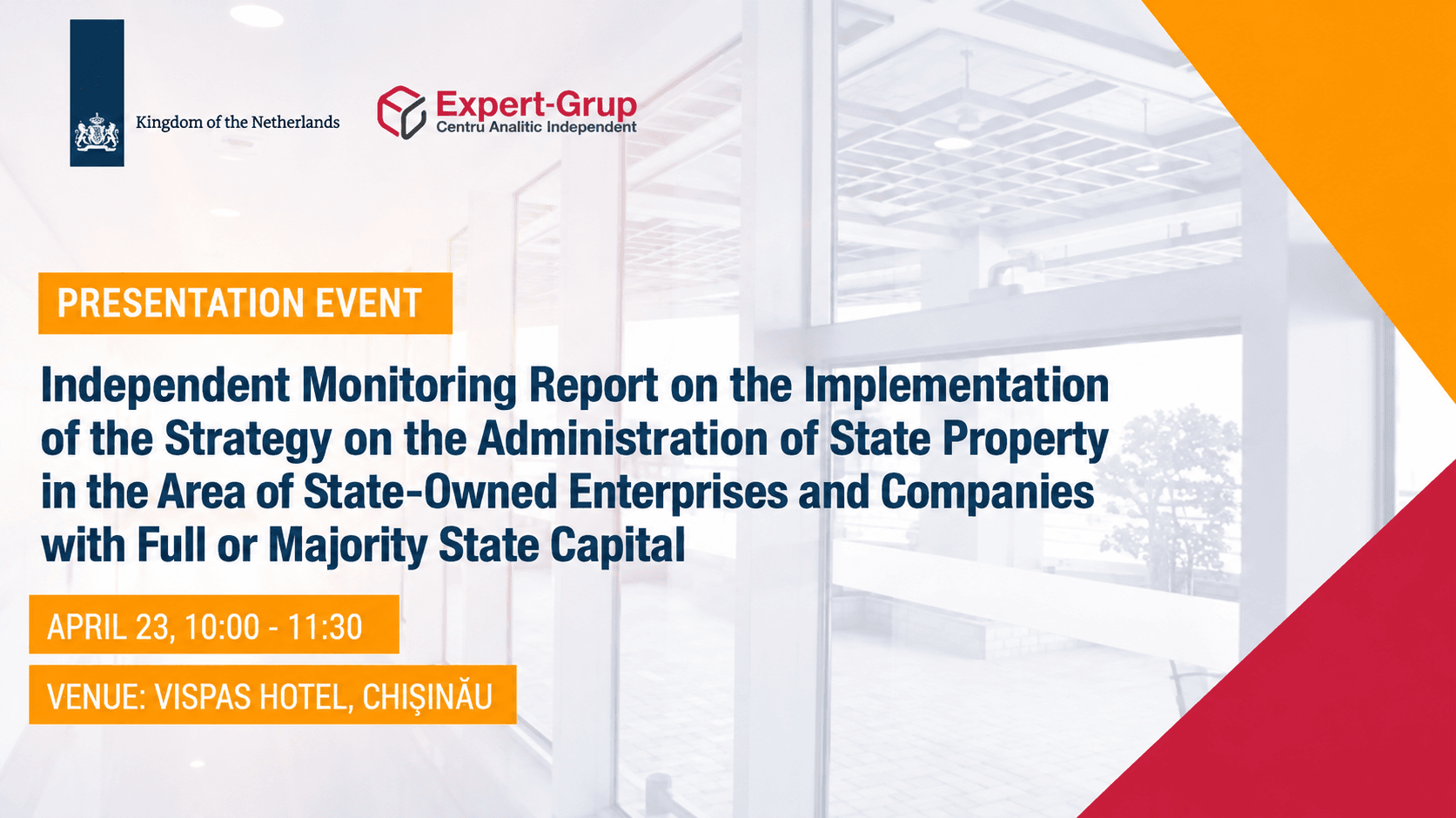 Presentation Event of the Monitoring Report on the Implementation of the Strategy for the Administration of State Property in the Field of State-Owned Enterprises and Commercial Companies with Full or Majority State Ownership