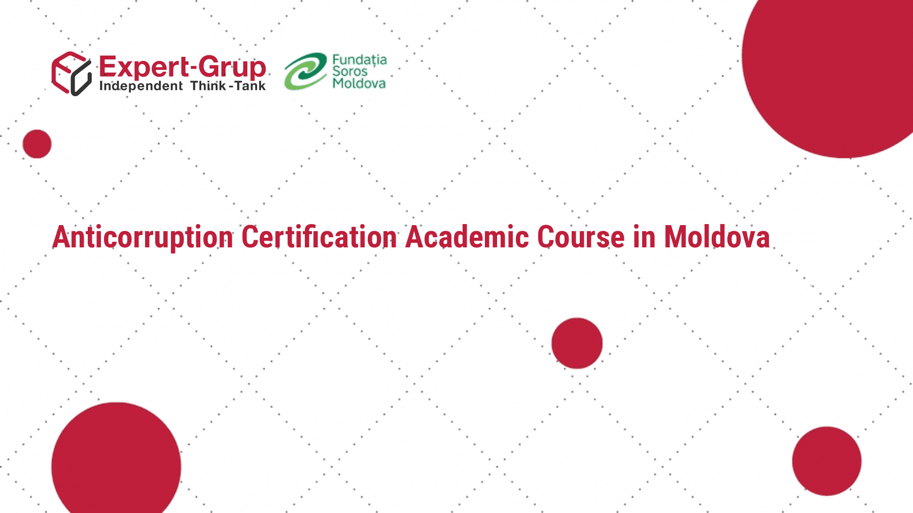 Anticorruption Certification Academic Course in Moldova